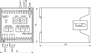 Габариты РВ2-220А